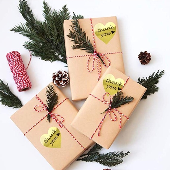 500 roll gold foil heart thank you stickers! 1.5” - Picture 7 of 7